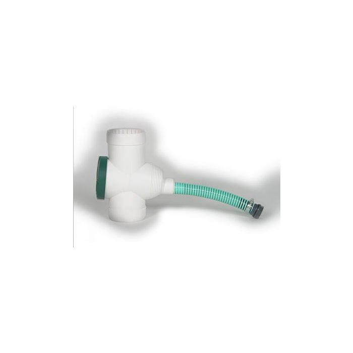 Universal Rainwater Diverter Kit with integral filter in White Plasic to fit 80 and 100mm Galvanised Steel Downpipe