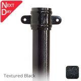 100mm (4") x 3m Aluminium Downpipe with Cast Eared Socket - Textured Black