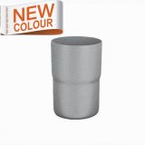 100mm RAL 9007 'Grey Aluminium' Galvanised Steel Downpipe Loose Connector