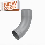 100mm RAL 9007 'Grey Aluminium' Galvanised Steel Downpipe Shoe