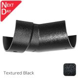 125mm (5") Half Round Cast Aluminium Gutter 135 Inernal Angle - Textured Black