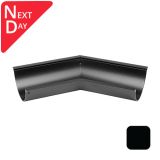 125mm (5") SnapFix Aluminium Half Round 135 Degree Gutter Angle - RAL 9005M Matt Black 