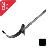 125mm (5") SnapFix Aluminium Half Round Side Fix Rafter Bracket - RAL 9005M Matt Black 