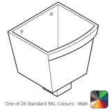 75 x 75mm (3"x3") Cast Aluminium Rectangular Hopper - 250 x 180 x 180mm - One of 26 Standard Matt RAL colours TBC