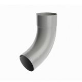 80mm RAL 9007 'Grey Aluminium' Galvanised Steel Downpipe 70 Degree Bend