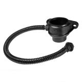 Left-hand 65mm (2.5") Cast Iron Downpipe Rainwater Divertor - Black