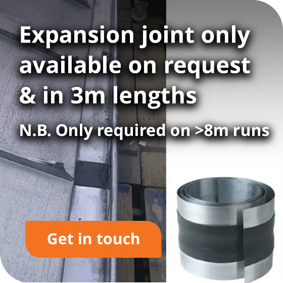 Zinc Box Gutter Expansion Strip Z block